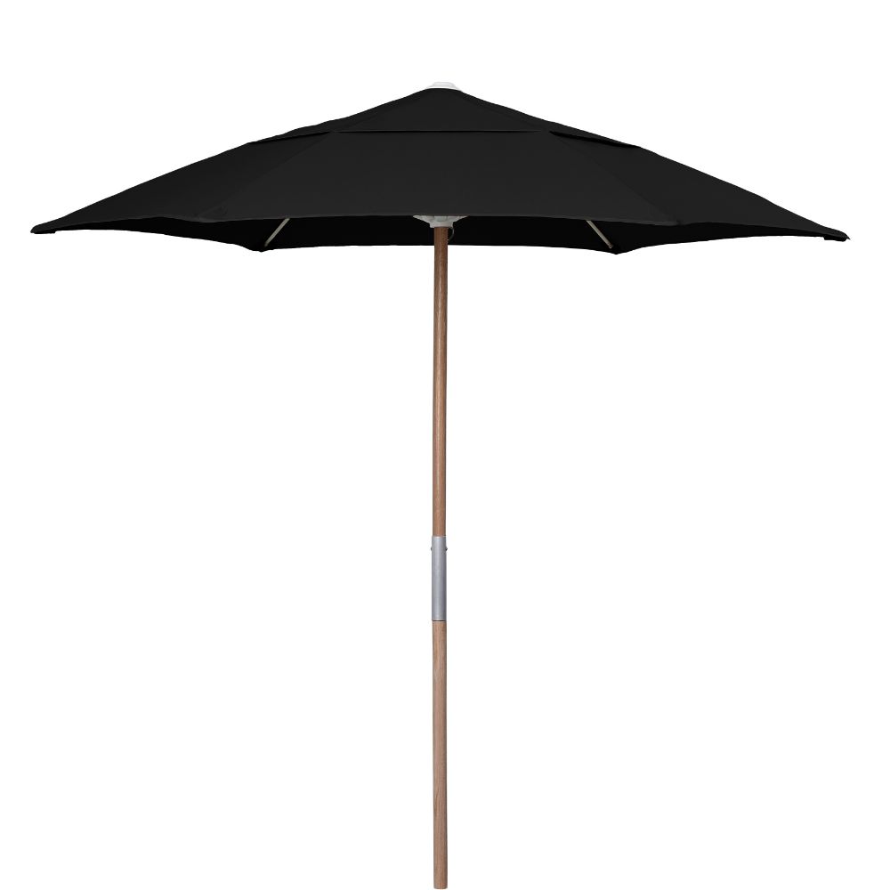 Fiberbuilt Umbrellas & Cushions 7BPU-6R-WDO-SP-Black 7.5